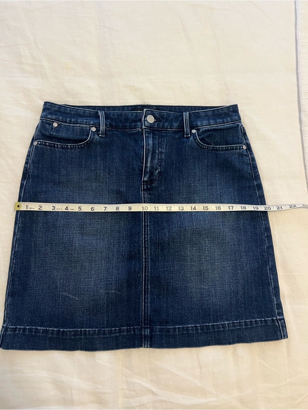 Talbots Petite Straight Denim Skirt Size 10P Classic Jean Skirt - Picture 4 of 6